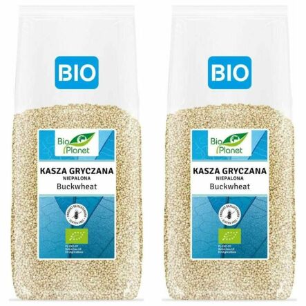 Zestaw 2 x Kasza Gryczana Niepalona Bezglutenowa Bio 1 kg - Bio Planet