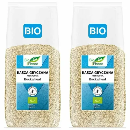 Zestaw 2 x Kasza Gryczana Niepalona Bezglutenowa Bio 1 kg - Bio Planet