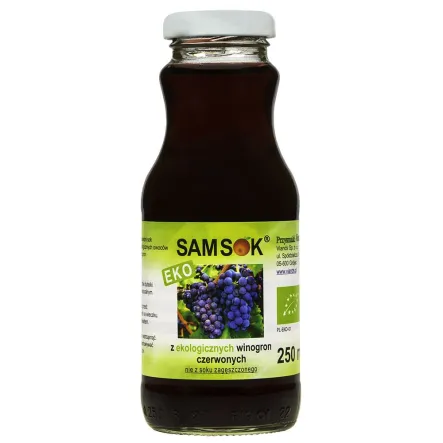 Sam Sok z Czerwonych Winogron Bio 250 ml - Viands - Przecena Krótka Data Minimalnej Trwałości