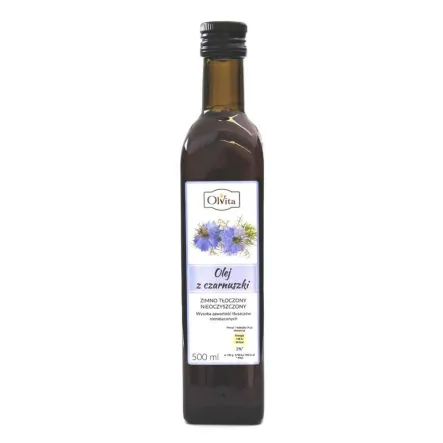 Olej z Czarnuszki Tłoczony w Polsce 500 ml - Olvita