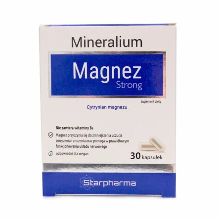 Mineralium Magnez Strong 30 Kapsułek - Starpharma - Przecena Krótka Data Minimalnej Trwałości