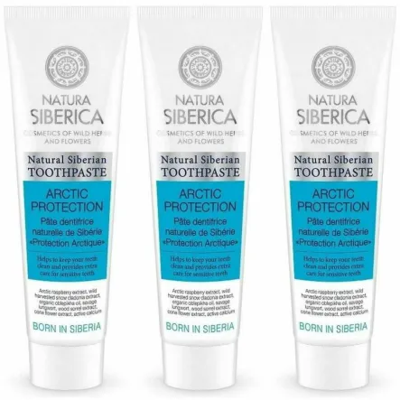 3 x Pasta do Zębów Wzmacniająca Arktyczna Ochrona 100 g - Natura Siberica