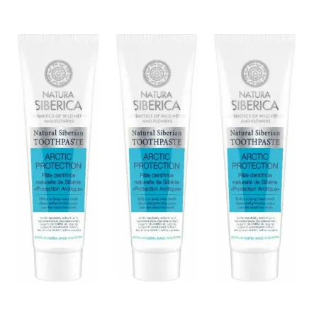 3 x Pasta do Zębów Wzmacniająca Arktyczna Ochrona 100 g - Natura Siberica