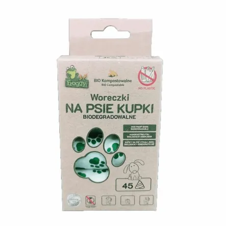 Worki Na Psie Odchody (Kompostowalne i Biodegradowalne) 3 Rolki 45 szuk - Froggy