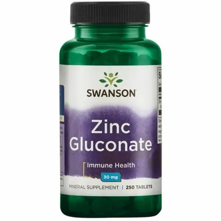 SWANSON Cynk (Glukonian) 30mg Suplement Diety 250 tabletek
