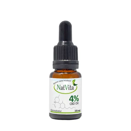 CBD Ekstrakt 4% z Konopi Niefiltrowany 10 ml Natvita - Wyprzedaż