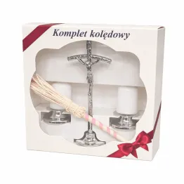 Komplet, Zestaw Kolędowy Papieski Mały Srebrny