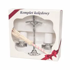 Komplet, Zestaw Kolędowy Papieski Mały Srebrny