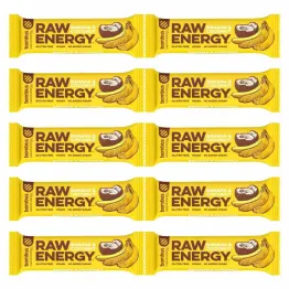 10 x Baton RAW Energy Banan Kokos Bezglutenowy 50 g Bombus Energy