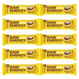 10 x Baton RAW Energy Banan Kokos Bezglutenowy 50 g - Bombus