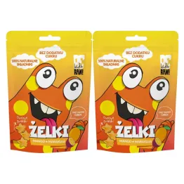 2 x BeRaw Kids Żelki Mango Marakuja Bez Dodatku Cukru 35 g - Purella