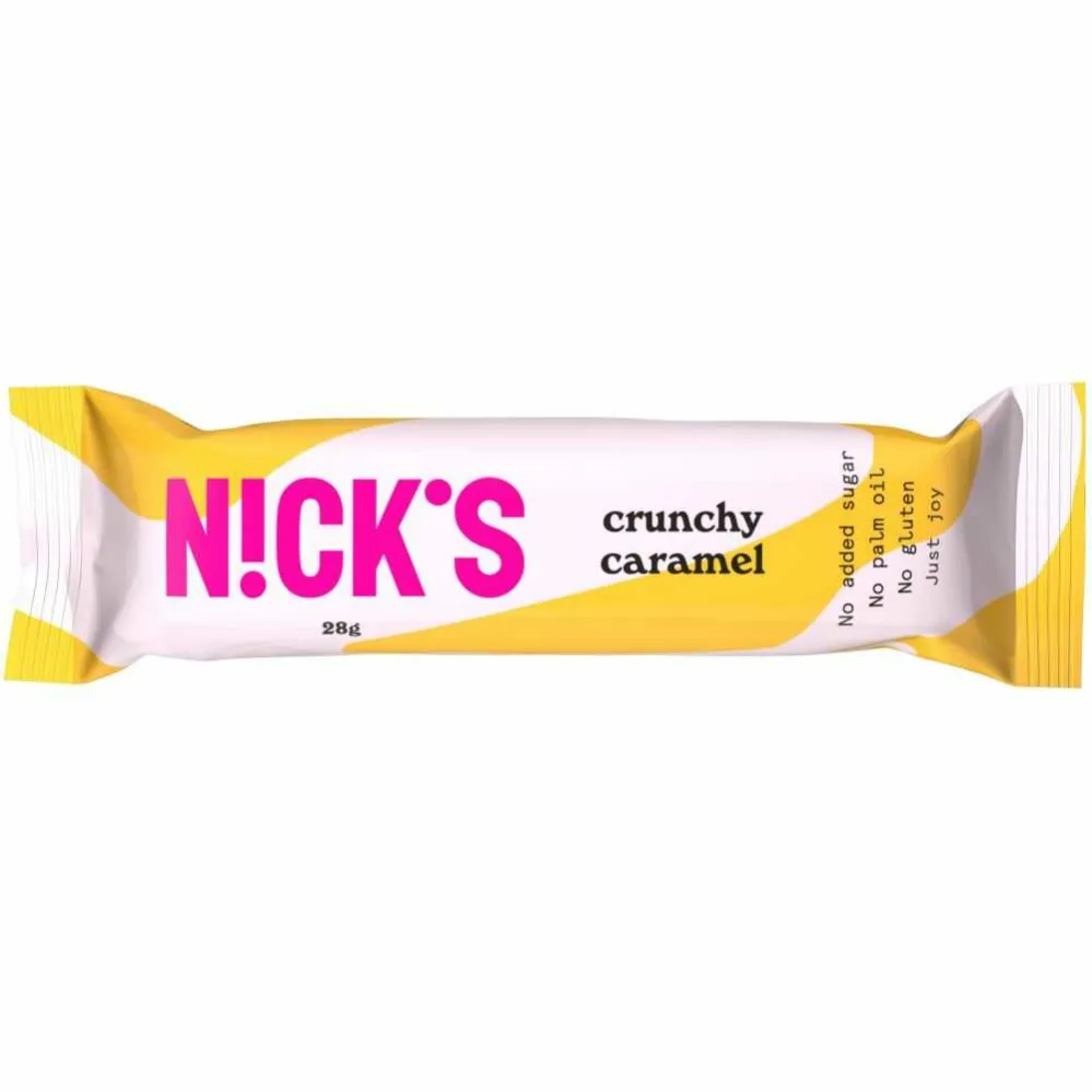 Krokant Migdałowy w Czekoladzie Mlecznej Crunchy Caramel 28 g - Nick's