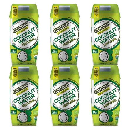 6 x Woda Kokosowa Naturalna UHT Bio 330 ml - Cocomi