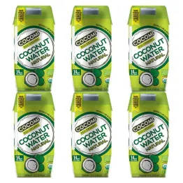 6 x Woda Kokosowa Naturalna UHT Bio 330 ml - Cocomi