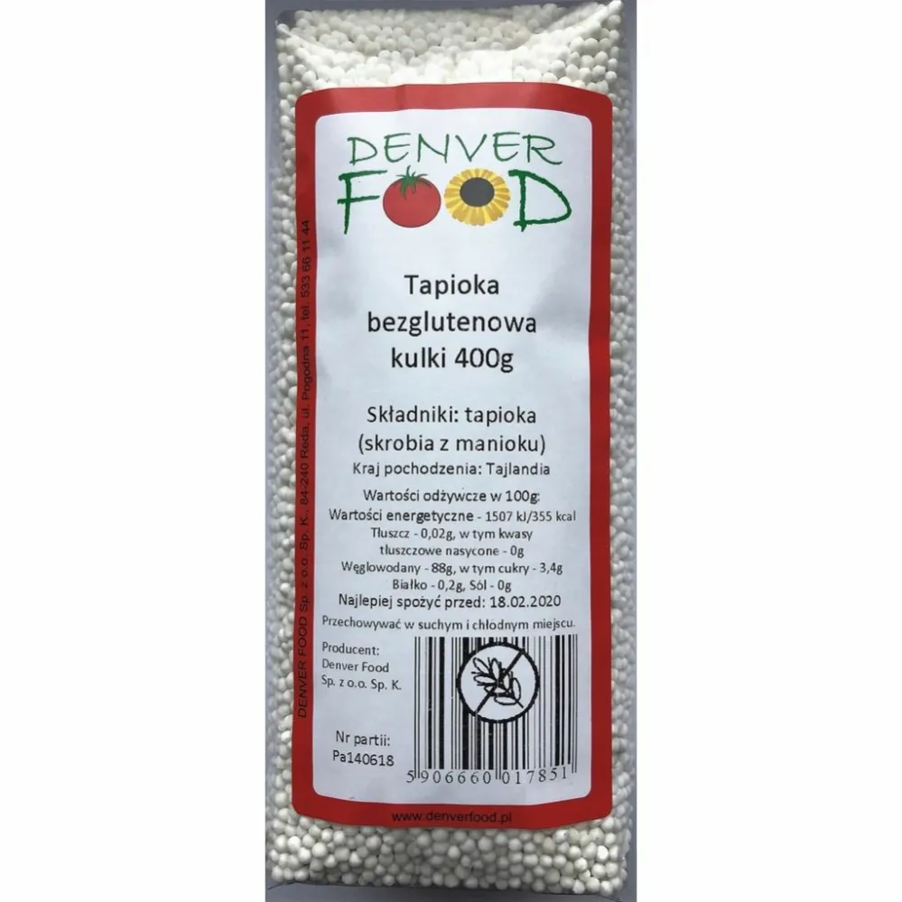 Tapioka Bezglutenowa Kulki 400 g Denver