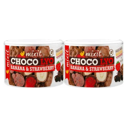 2 x Chrupiące Banany i Truskawki w Czekoladzie 150 g - Mixit