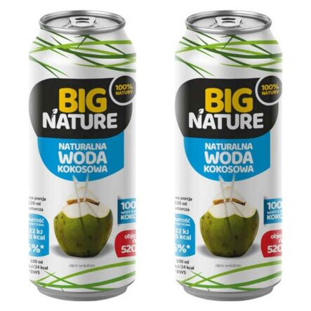 2 x Woda Kokosowa 520 ml - Big Nature