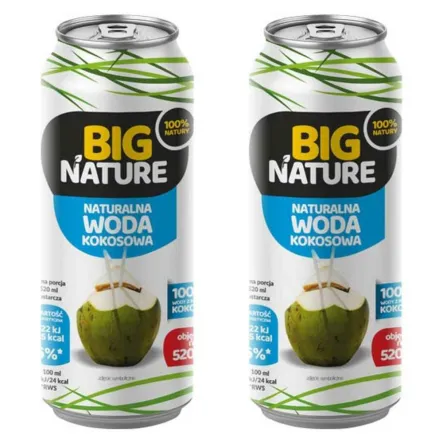 2 x Woda Kokosowa 520 ml - Big Nature