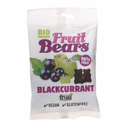 Żelki Misie Jabłko-Czarna Porzeczka Bezglutenowe Bio 50 G House of Denmark