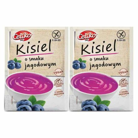 Zestaw 2 x Kisiel o Smaku Jagodowym 40 g - Celiko