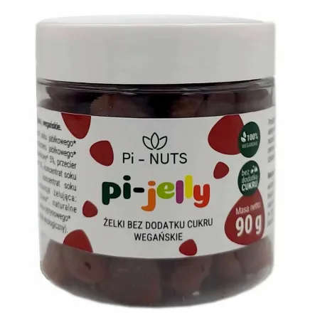 Żelki Bez Dodatku Cukru Wegańskie 90 g - Pi-jelly