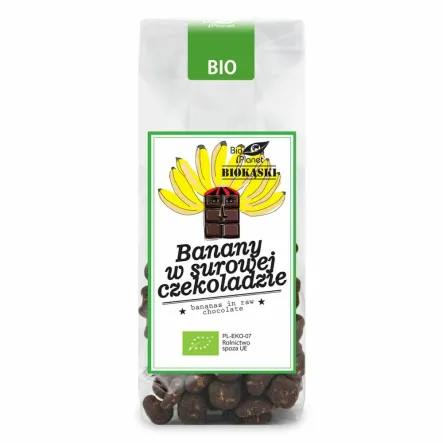 Banany W Surowej Czekoladzie Bio 100 g Bio Planet