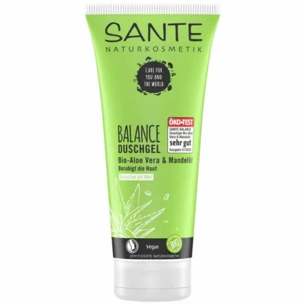 Żel Pod Prysznic Balance Aloes i Olejek Migdałowy Eco 200 ml - Sante