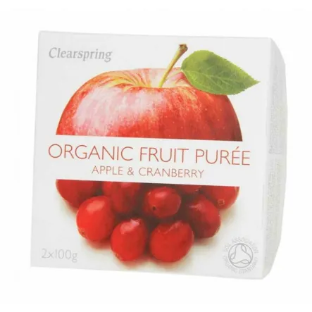 Deser jabłko-żurawina Bio 200 g Clearspring Przecena Krótka Data Minimalnej Trwałości