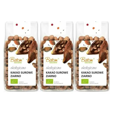 3 x Kakao Surowe Ziarno BIO 150 g - BATOM