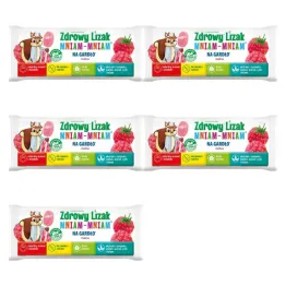 5 x Zdrowy Lizak Mniam - Mniam na Gardło Łezka Malina - Starpharma