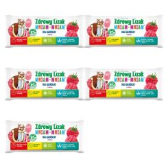 5 x Zdrowy Lizak Mniam - Mniam na Gardło Łezka Malina - Starpharma