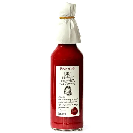 Sok Przecierowy Malina i Truskawka Eko 500 ml - Prosto ze Wsi - Przecena Krótka Data Minimalnej Trwałości