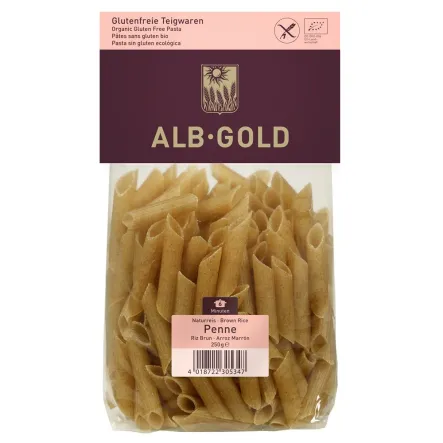 Makaron Penne z Ryżu Brązowego Bio Bg 250g-Alb-Gold