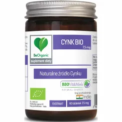 Cynk Ekstrakt Bio 60 Tabletek 7,5 mg - Be Organic