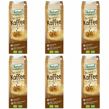 6 x  Napój Owsiany o Smaku Kawy Bez Dodatku Cukru Bio 1 l - Natumi