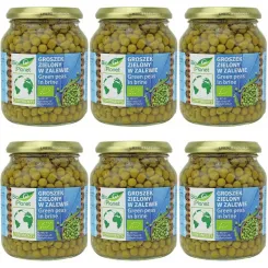 6 x Groszek Zielony w Zalewie Bio 350 g (230 g) - Bio Planet