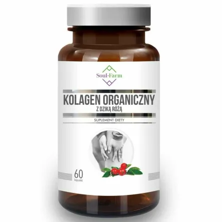 Kolagen Organiczny z Dziką Różą 60 Kapsułek - Soul Farm
