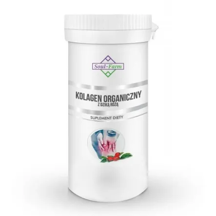 Kolagen Organiczny z Dziką Różą 400 mg 60 Kapsułek - Soul Farm