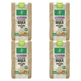 4 x Mąka Gryczana Biała Bezglutenowa 500 g - NaturAvena