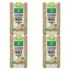 4 x Mąka Gryczana Biała Bezglutenowa 500 g - NaturAvena