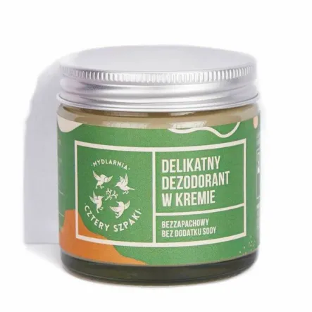 Delikatny Dezodorant w Kremie Bezzapachowy 60 ml - 4 Szpaki