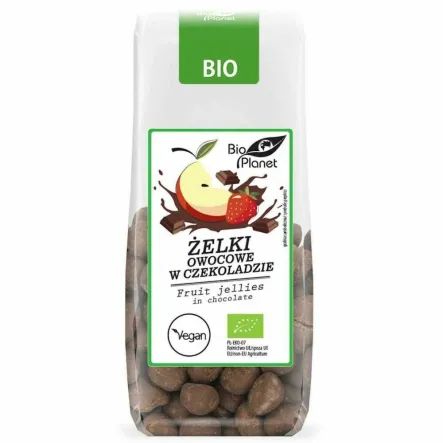 Żelki Owocowe w Surowej Czekoladzie Bio 100 g - Bio Planet