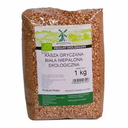 Kasza Gryczana Biała Niepalona Eko 1 kg - Młyn Kopytowa