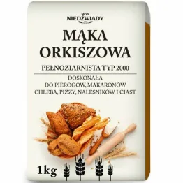 Mąka Orkiszowa Pełnoziarnista Typ 2000 1 kg - Młyn Niedźwiady