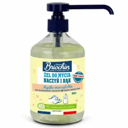 Żel do Mycia Naczyń i Rąk (Mydło Marsylskie) Bez Barwników i Zapachu+ Skóra Wrażliwa 500 ml - Briochin