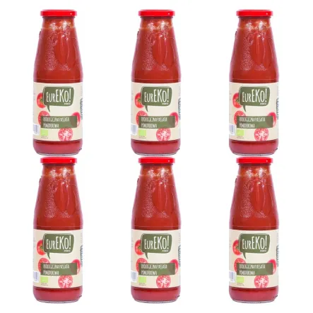 6 x Passata Pomidorowa Bio 680 g - Eureko  -  Bez dodatku soli