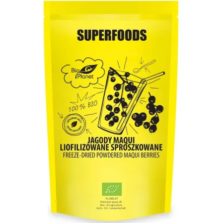Jagody Maqui Liofilizowane Sproszkowane Bio 100 g - Bio Planet