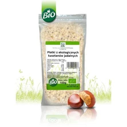 Płatki z Kasztanów Bio 100 g - Radix-Bis - Przecena Krótka Data Minimalnej Trwałości