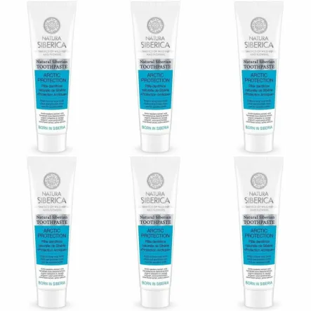 6 x Pasta do Zębów Wzmacniająca Arktyczna Ochrona 100 g - Natura Siberica