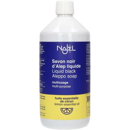 Czarne Mydło Gospodarcze Cytrynowe Aleppo 1000 ml  Najel